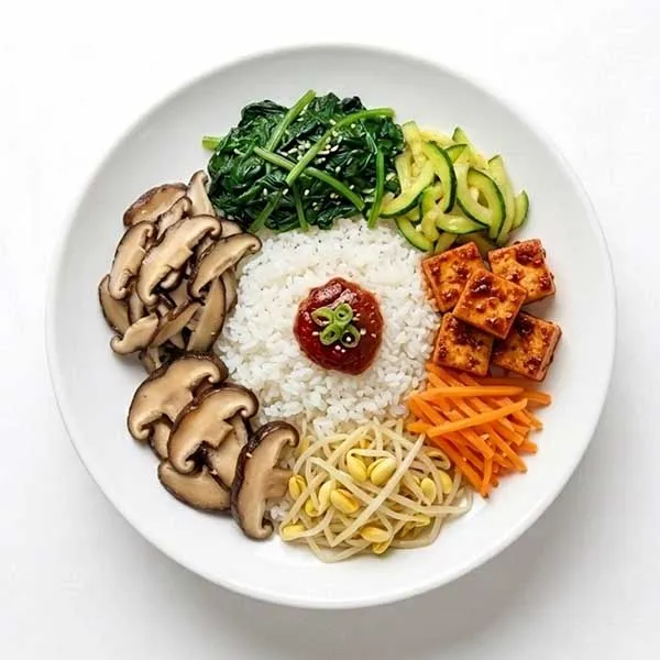 Korean bibimbap vegetables